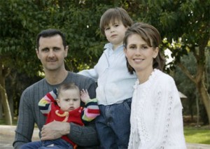 Bashar al Assad with his family