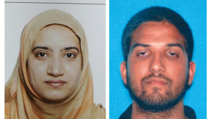 This undated combination of photos provided by the FBI, left, and the California Department of Motor Vehicles shows Tashfeen Malik, left, and Syed Farook. The husband and wife died in a fierce gunbattle with authorities several hours after their commando-style assault on a gathering of Farook's colleagues from San Bernardino, Calif., County's health department Wednesday, Dec. 2, 2015. (FBI, left, and California Department of Motor Vehicles via AP)